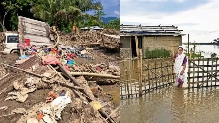 दिखो नदी के सैलाब ने मचाई तबाही, उजड़ गया 200 परिवारों का गांव