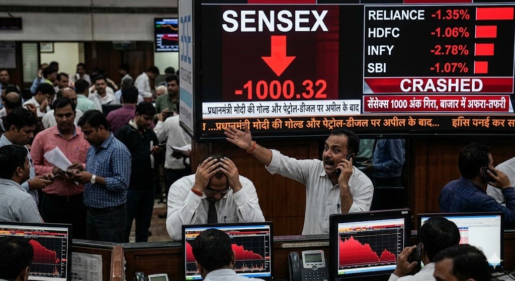 Share Market : आईटी, रियल एस्टेट, ऑटो और फार्मा शेयरों में गिरावट, सेंसेक्स 400 पॉइंट टूटा